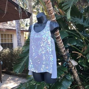 eXpress sequined sleeveless blouse